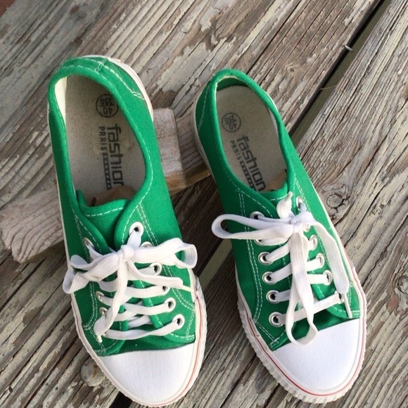 Unisex Green Canvas Sneakers Shoes size 40 - Picture 5 of 6